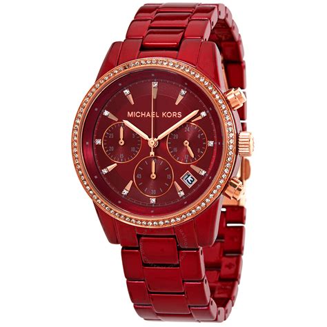 Red Michael Kors Watches for Women 